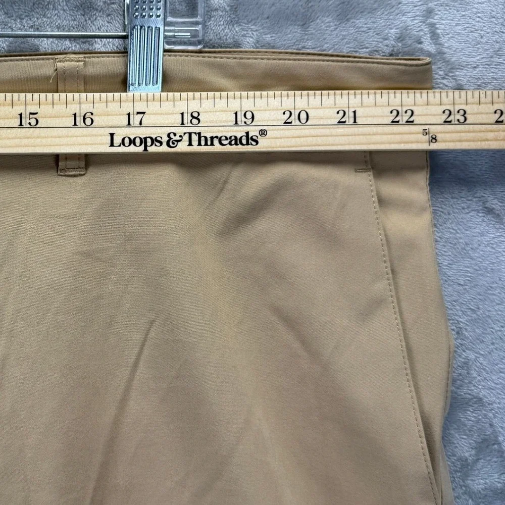 Polo Ralph Lauren Mens Performance Golf Shorts Tan Khaki Size 42 Flat Front Logo